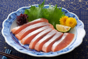 福井県漁連のふくいサーモンの刺身